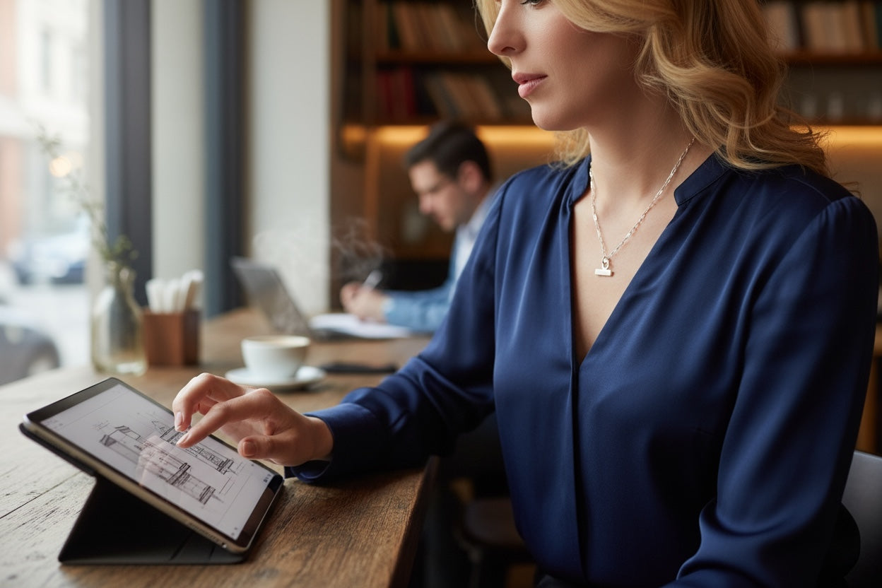 Collar Barra Petit cadena plata 10µ