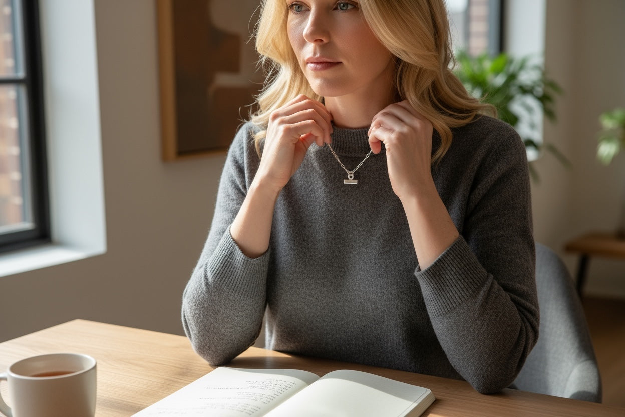 Collar Barra Petit cadena dorado chapado latón