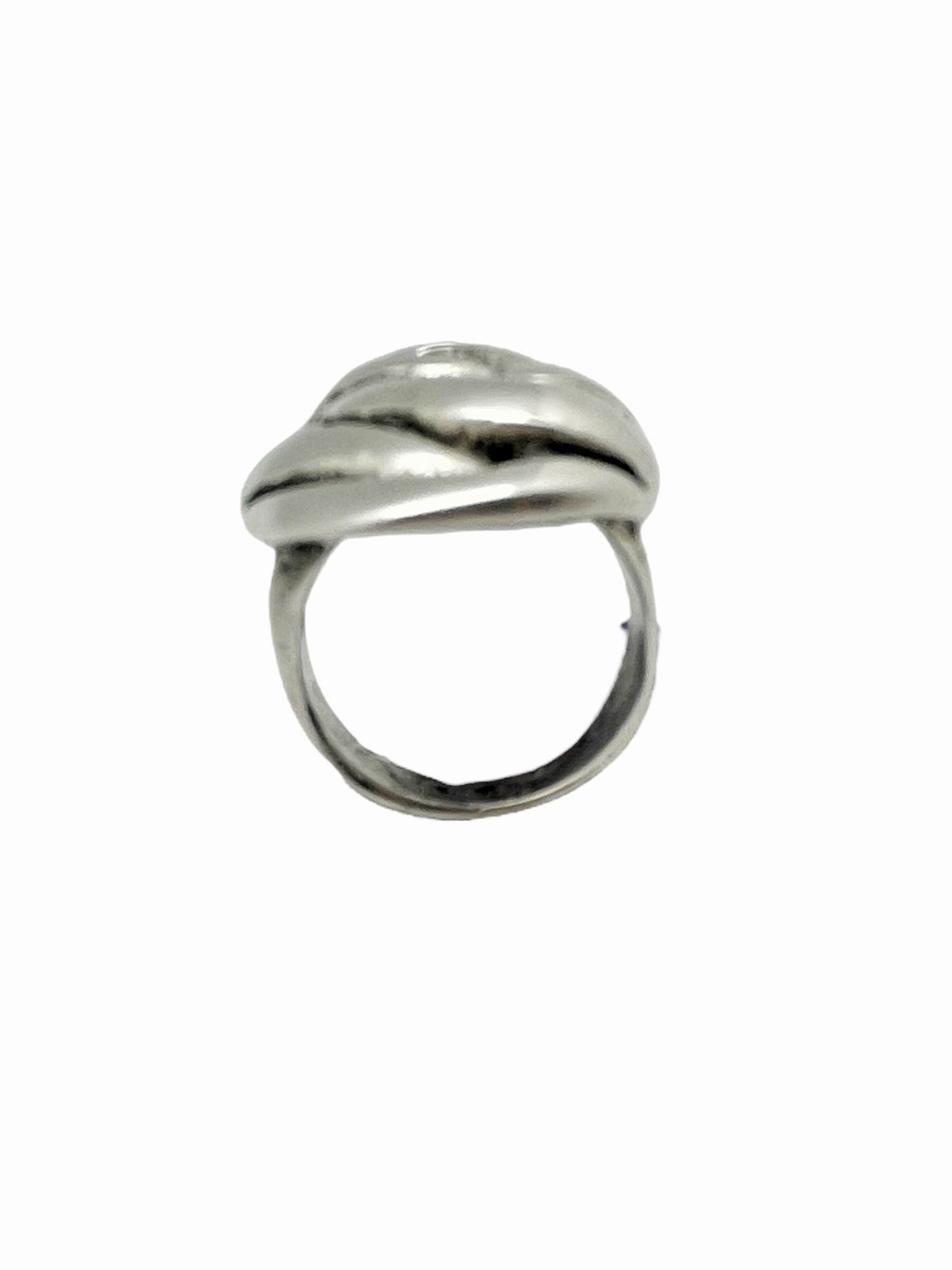 Anillo Laberinto plata chapado. T16