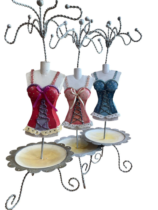 Expositor busto vintage Romantic Azul - Rosa o Rojo