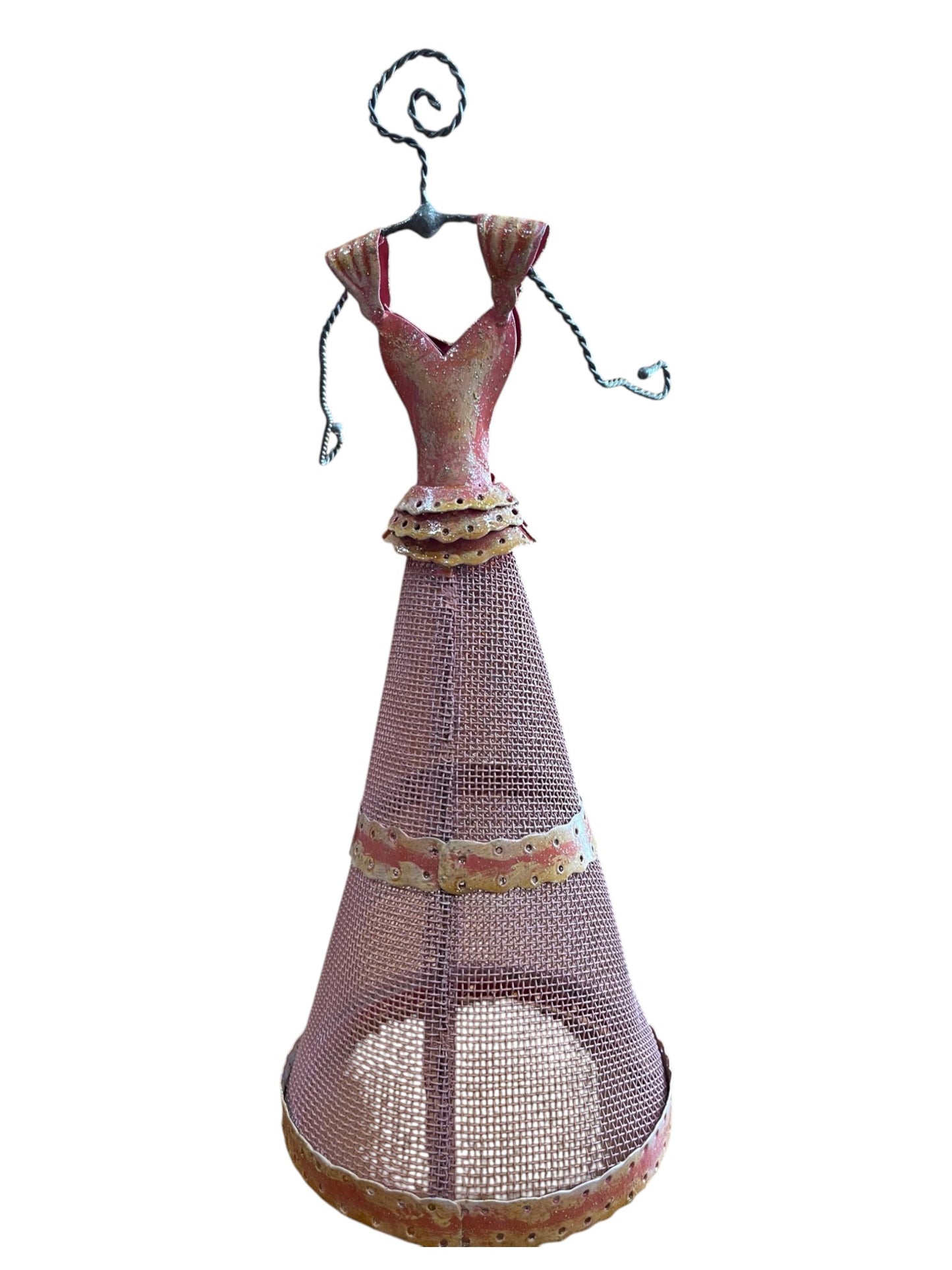 Expositor muñeca vintage metal Elegant Rosa - Azul o Salmón