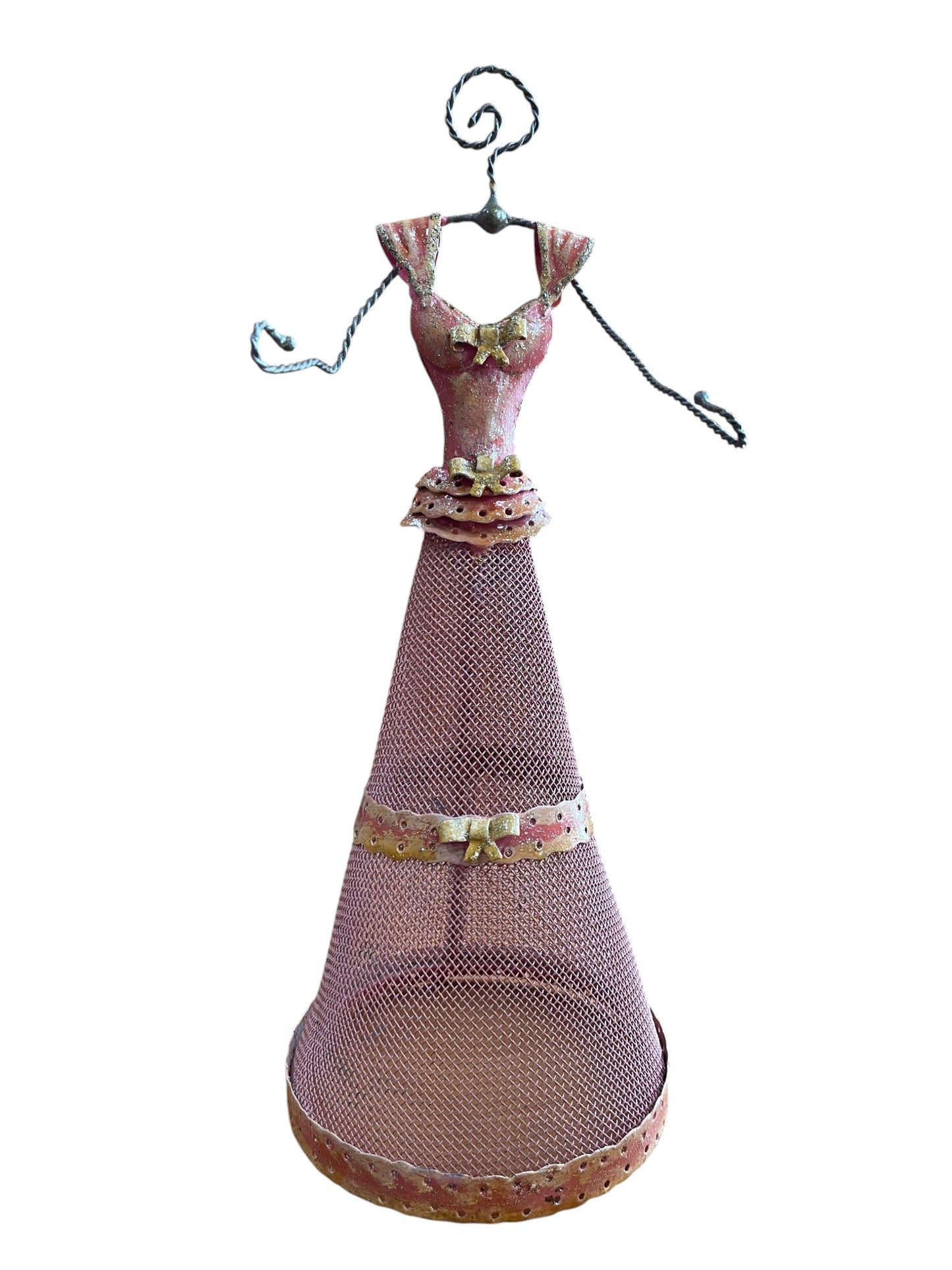 Expositor muñeca vintage metal Elegant Rosa - Azul o Salmón