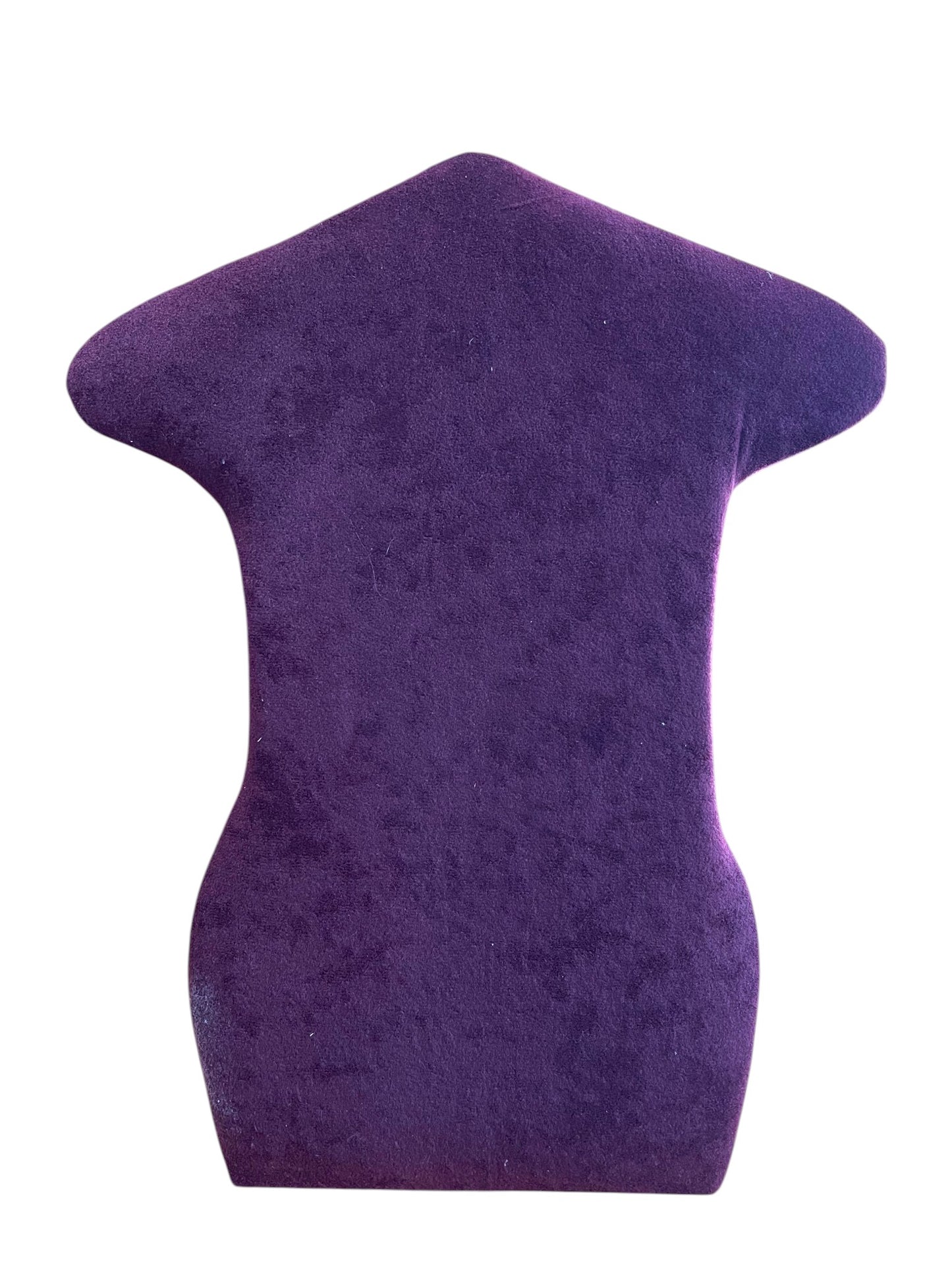 Expositor busto tejido en burdeos artesano madera 40x30
