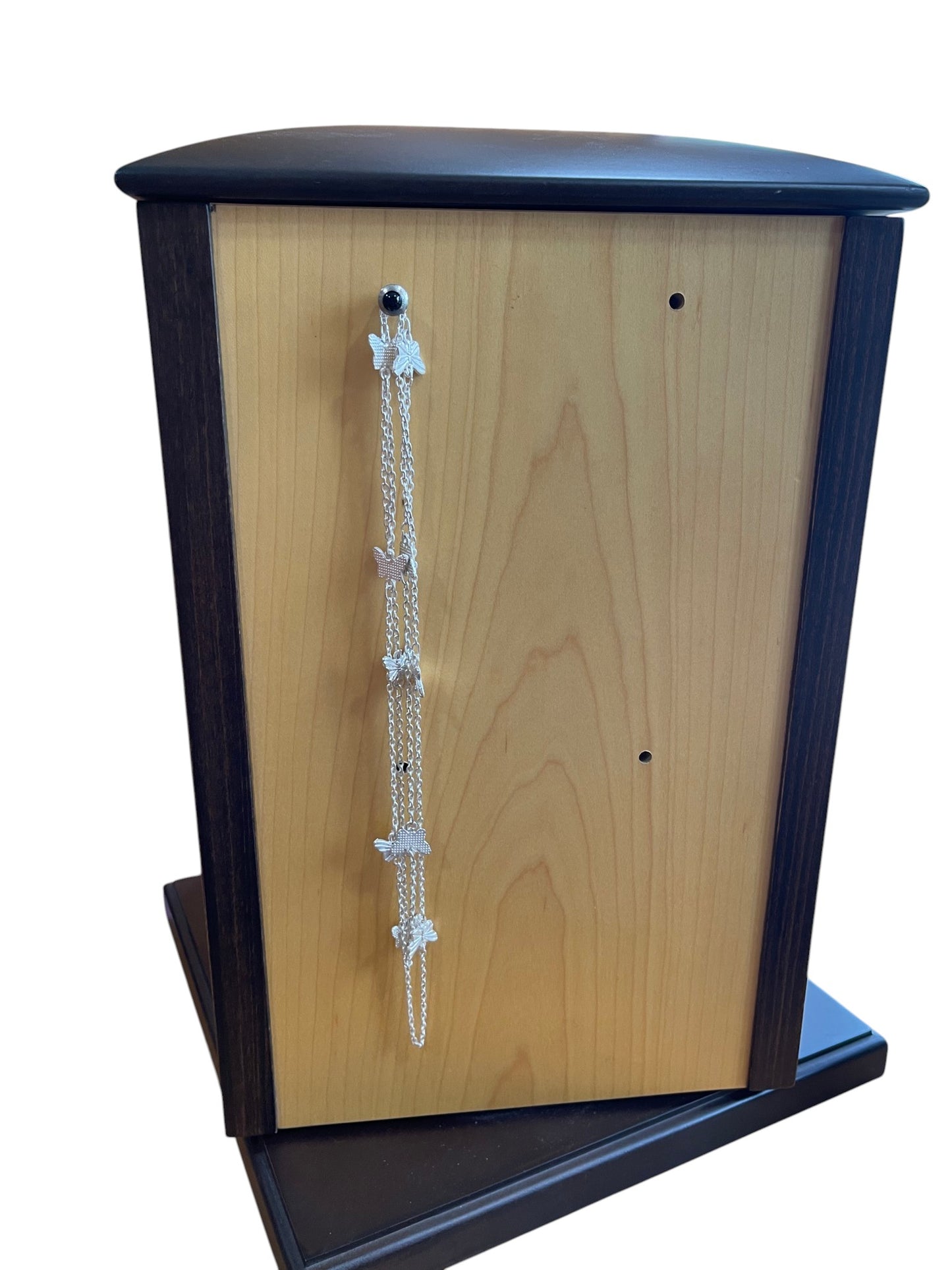 Mueble expositor armario giratorio madera nogal 30x30