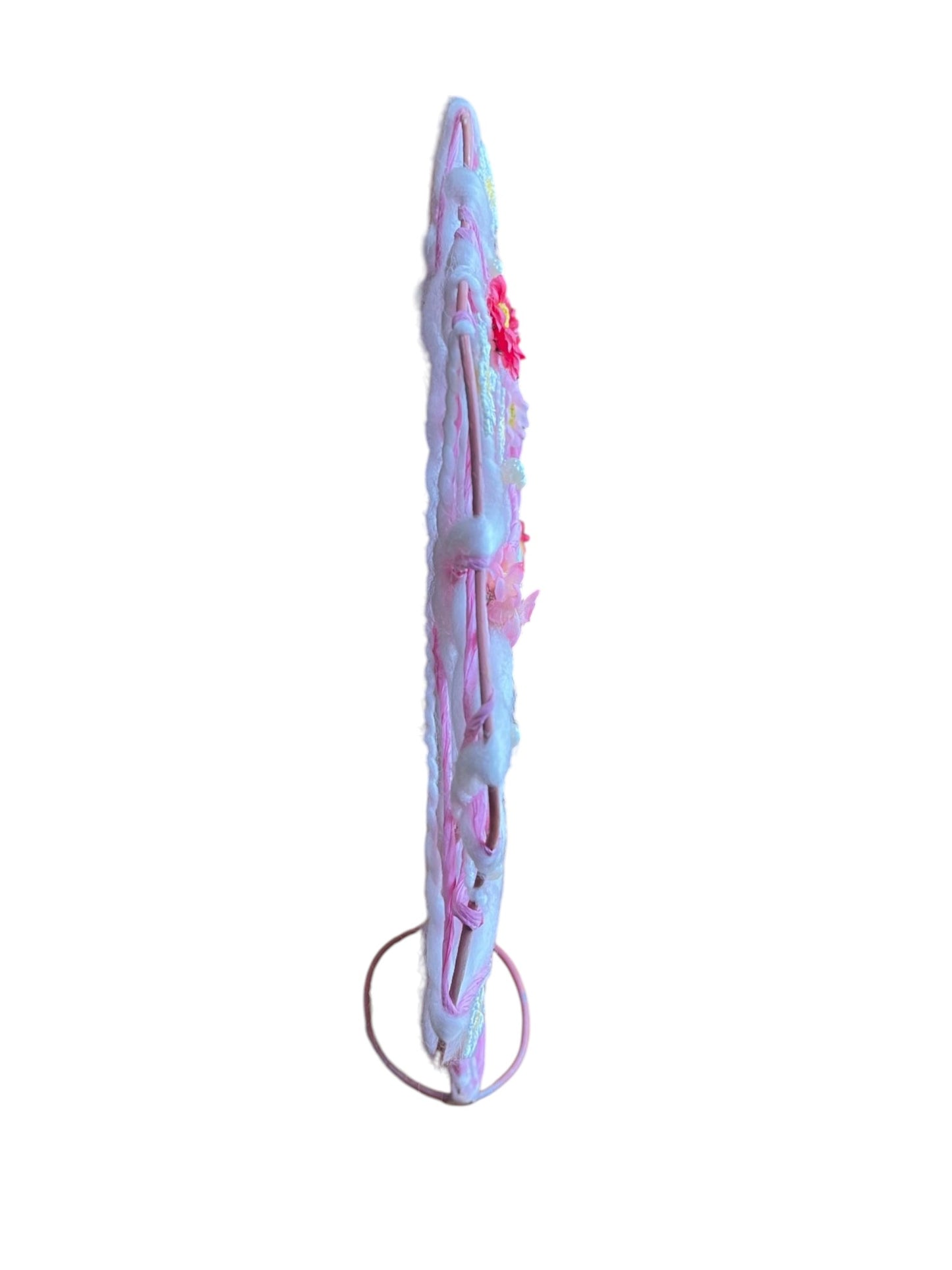 Árbol con flores para expositor o decoración artesano tejido 3D rosa o verde