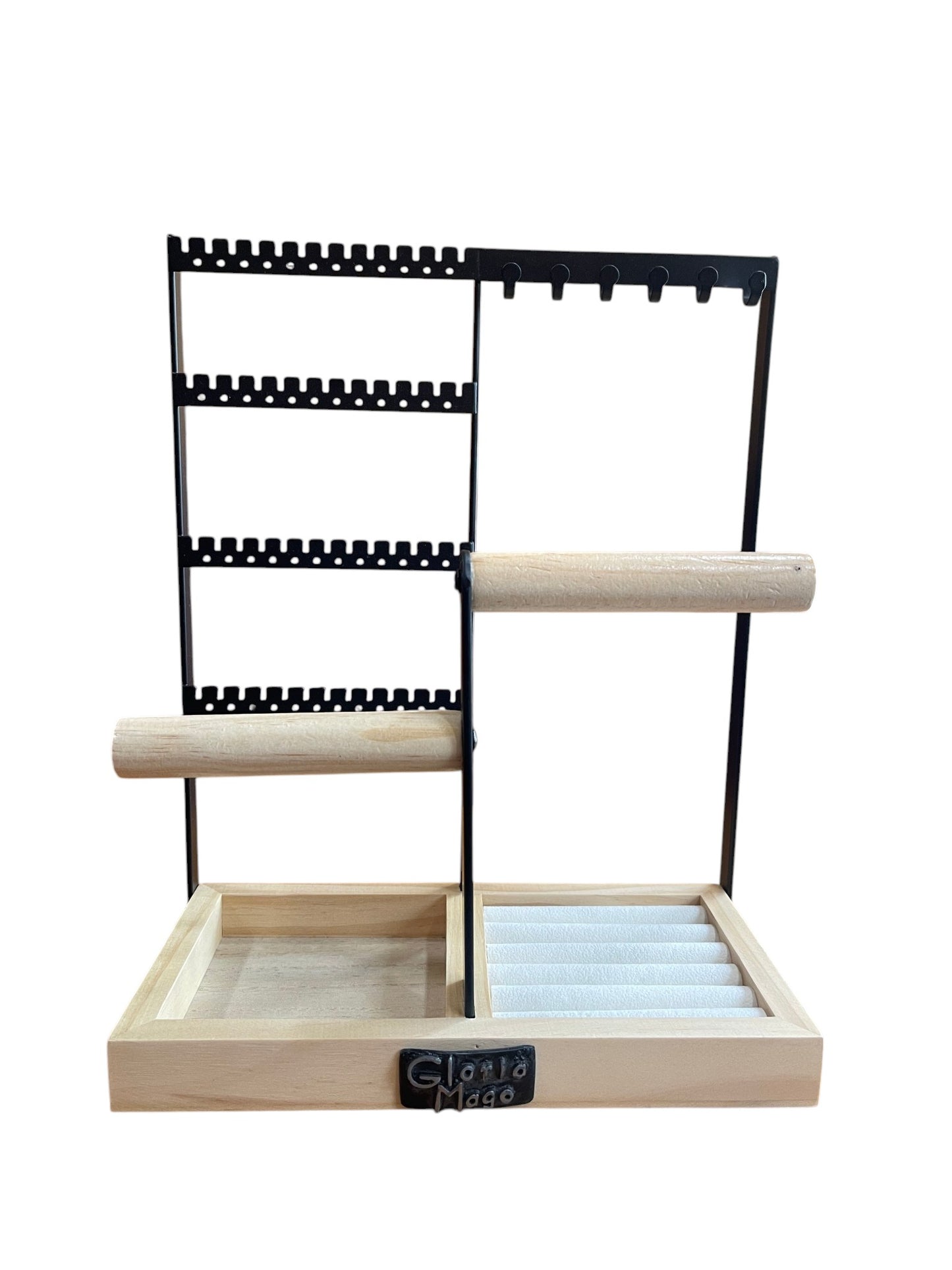Expositor mulimodal madera y metal Gloria Mago