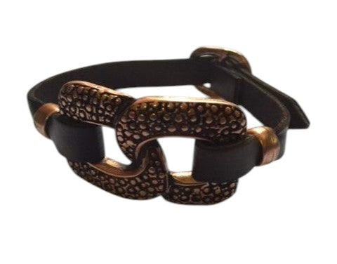 Pulsera DeCobre infinito  con hebilla ajustable - marrón salud y bienestar