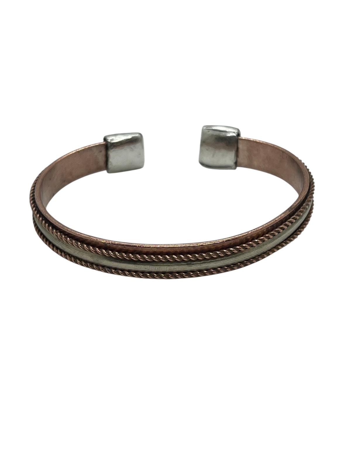 Pulsera DeCobre  cobre y latón tiras centrales