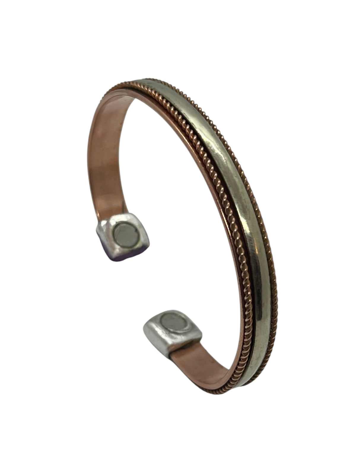 Pulsera DeCobre  cobre y latón tiras centrales y magnetoterapia
