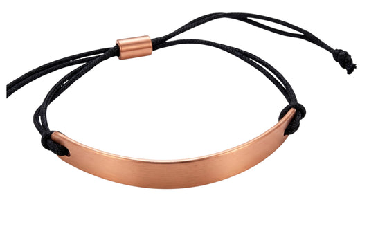Pulsera DeCobre cordón negro ajustable cobre salud
