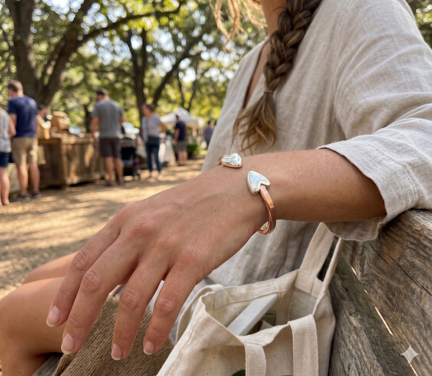 Pulsera DeCobre Lanza en plata 10µ o cobre, salud y bienestar diario
