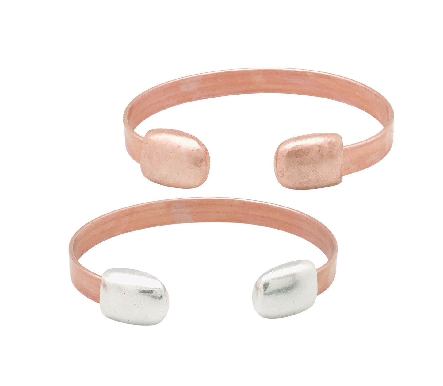 Pulsera deCobre Puntas en plata 10µ o cobre salud y bienestar