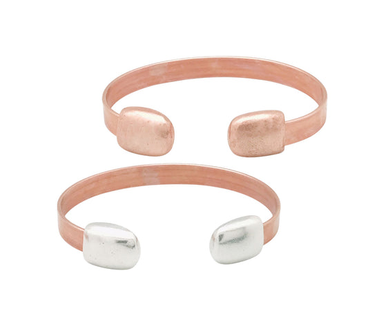 Pulsera deCobre Puntas en plata 10µ o cobre salud y bienestar