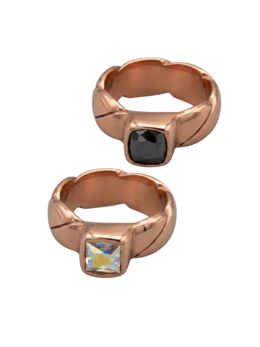 Anillo Solitario Cristal Sw DeCobre bienestar y salud