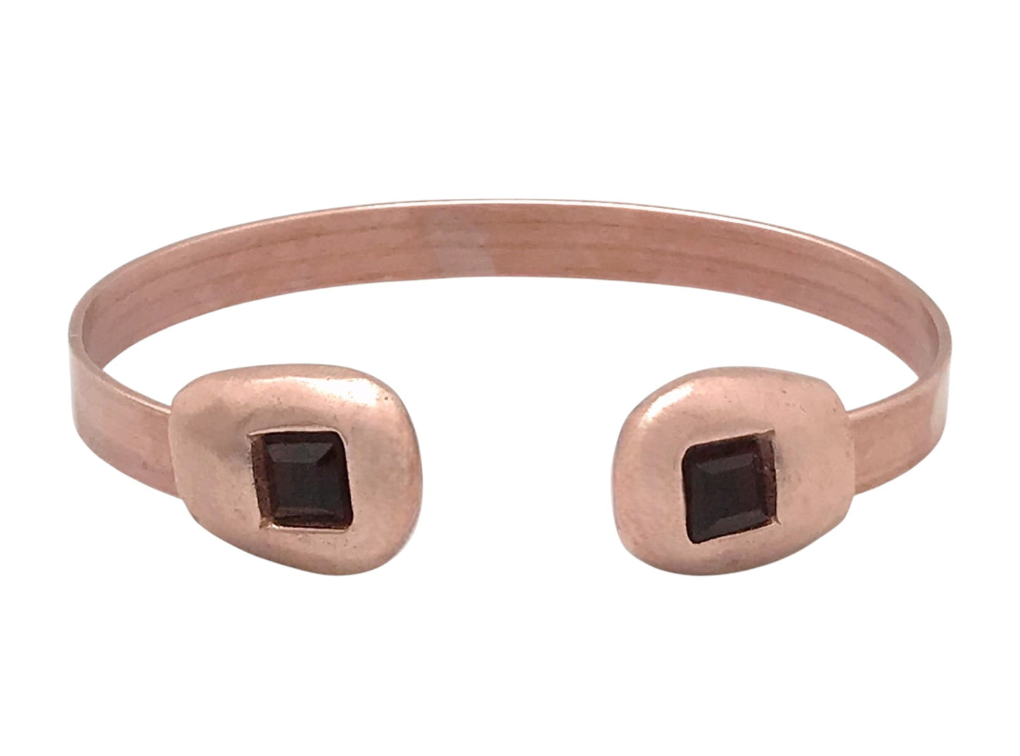 Pulsera DeCobre cristal SW 6x6 y detalles en plata 10µ o cobre .Horizonte de colores