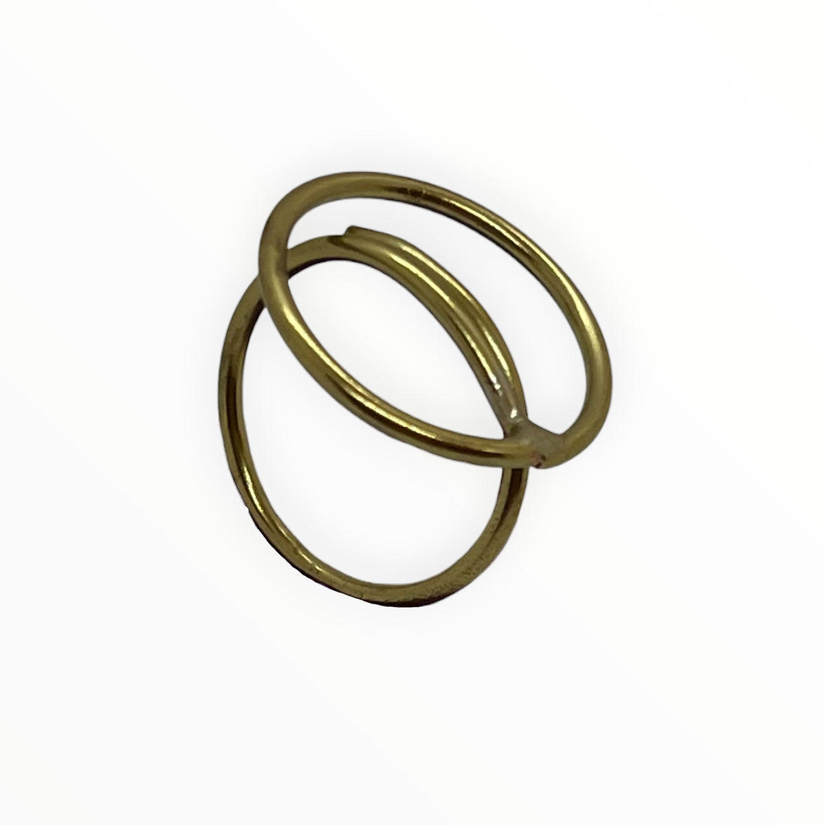 Anillo Sphere latón doble aros en dorado