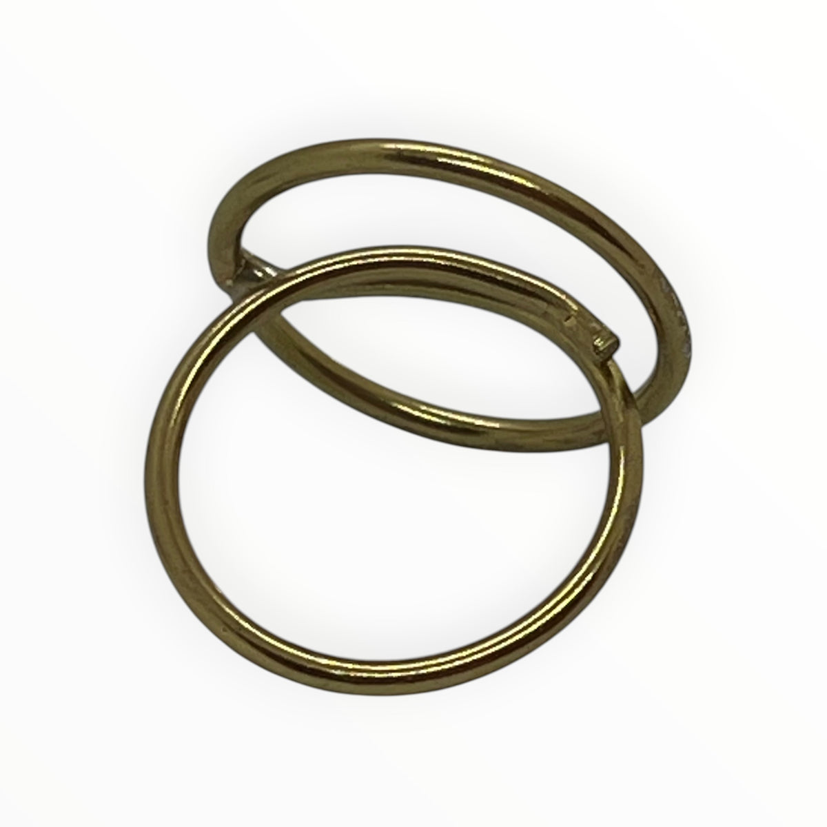 Anillo Sphere latón doble aros en dorado