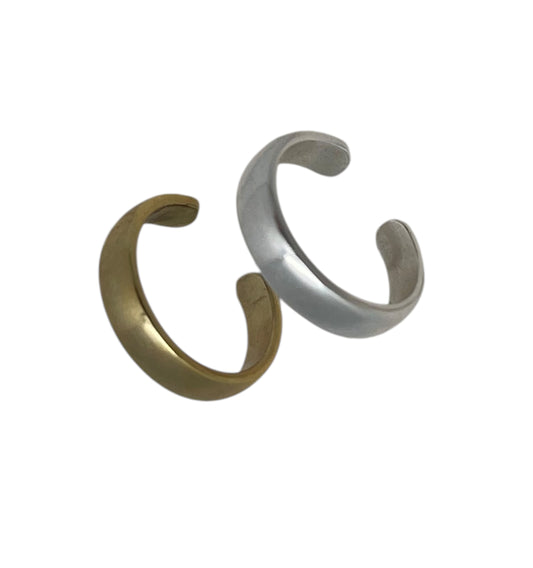 Conjunto de earcuff mixto en latón plata 10µ y dorado