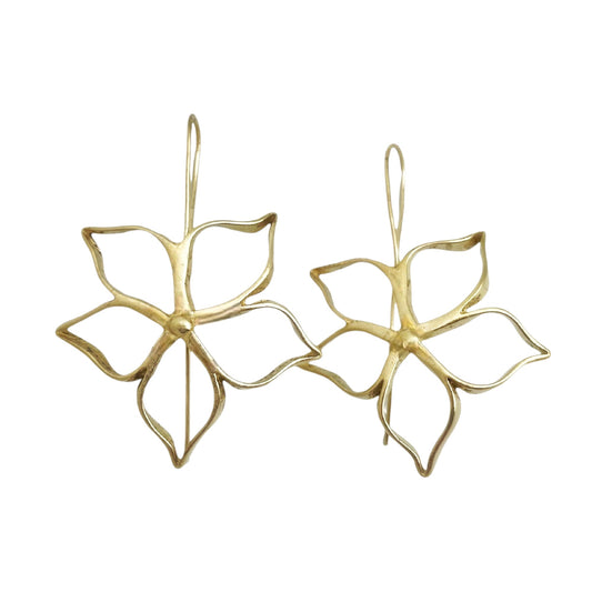 pendiente Gloria Mago dorado flor calidad españa diseño
