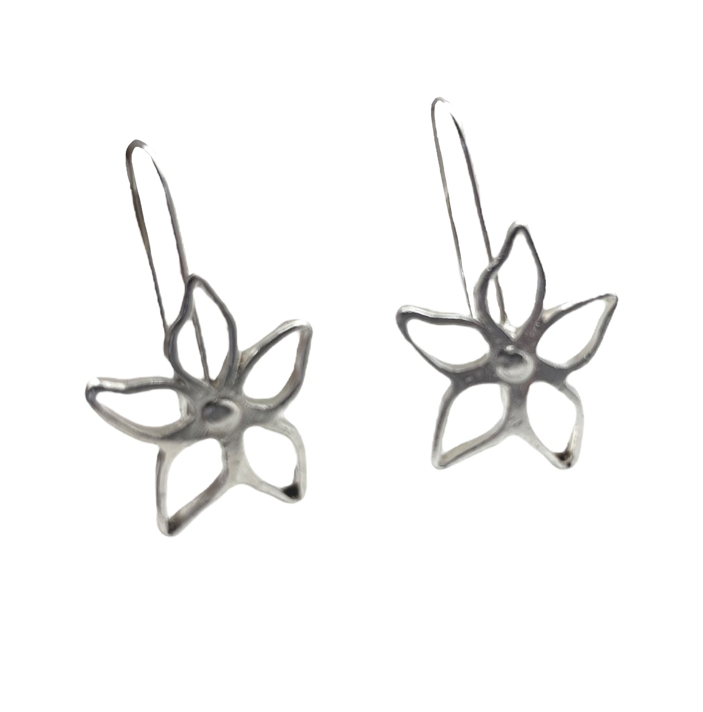 pendiente gancho flor blom plata Gloria Mago diseño 