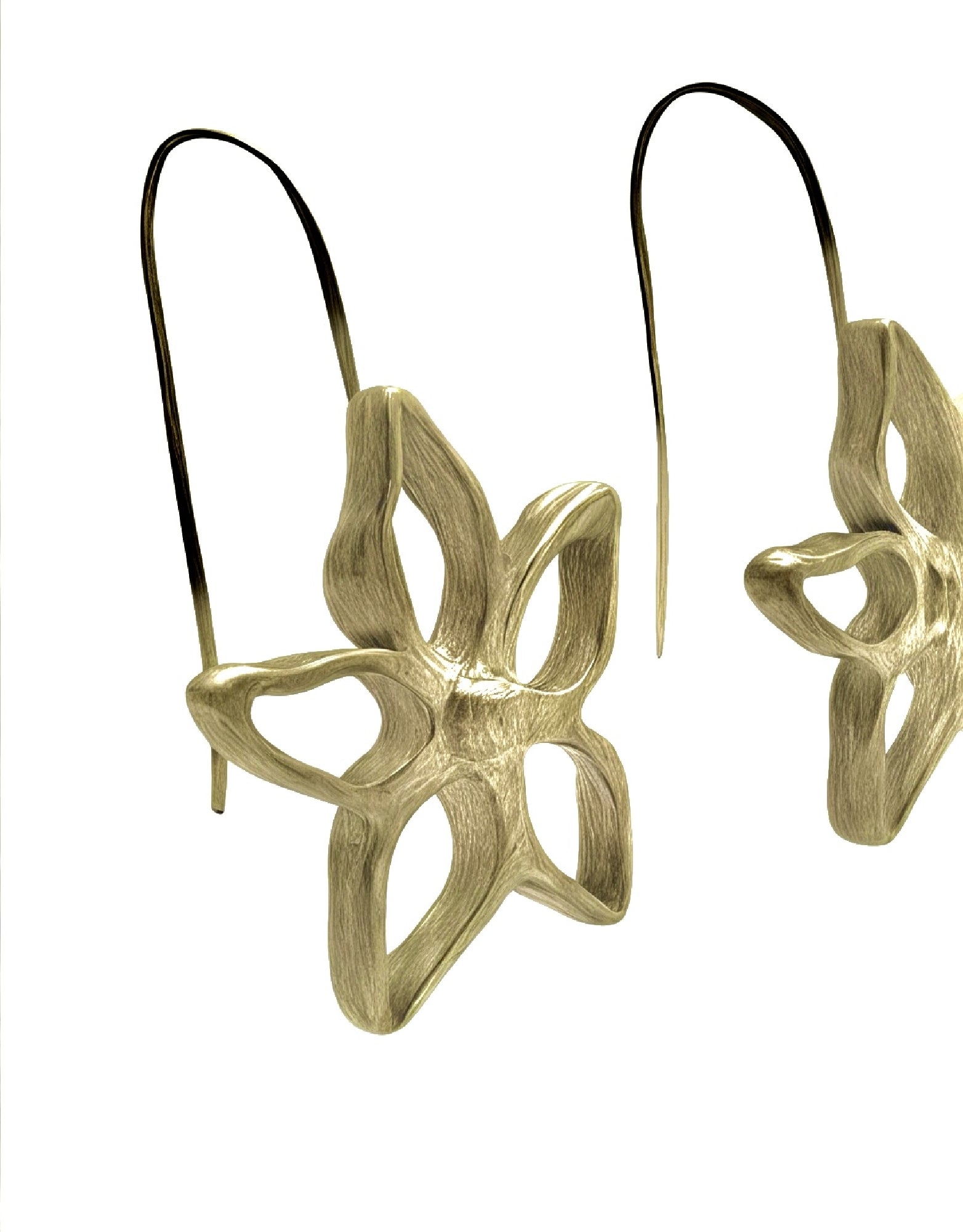 pendiente Gloria Mago dorado flor calidad españa diseño