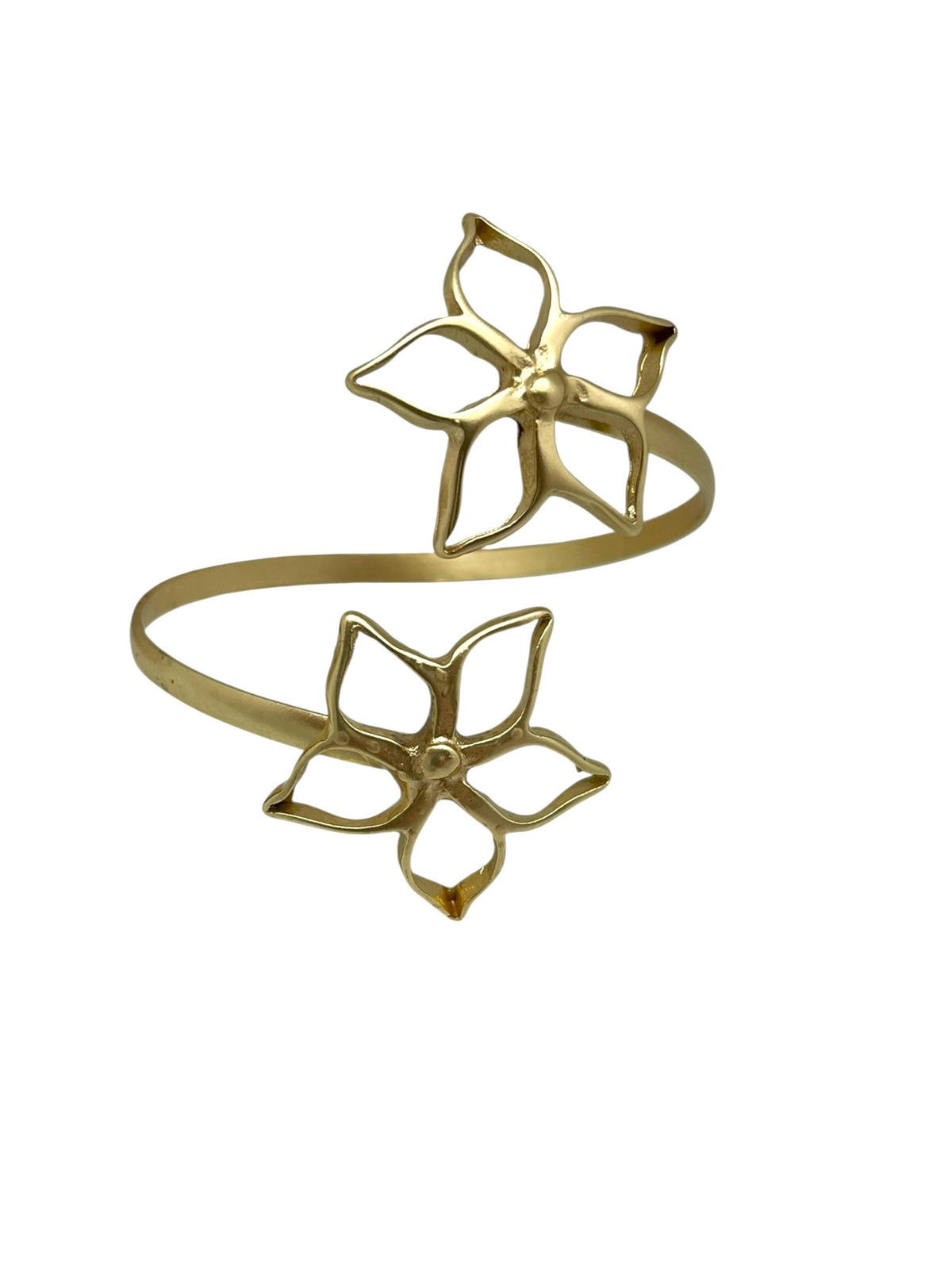 Pulsera brazalete fino IrregularBlom GD Doble plata chapado 10µ ajustable o dorado (latón)