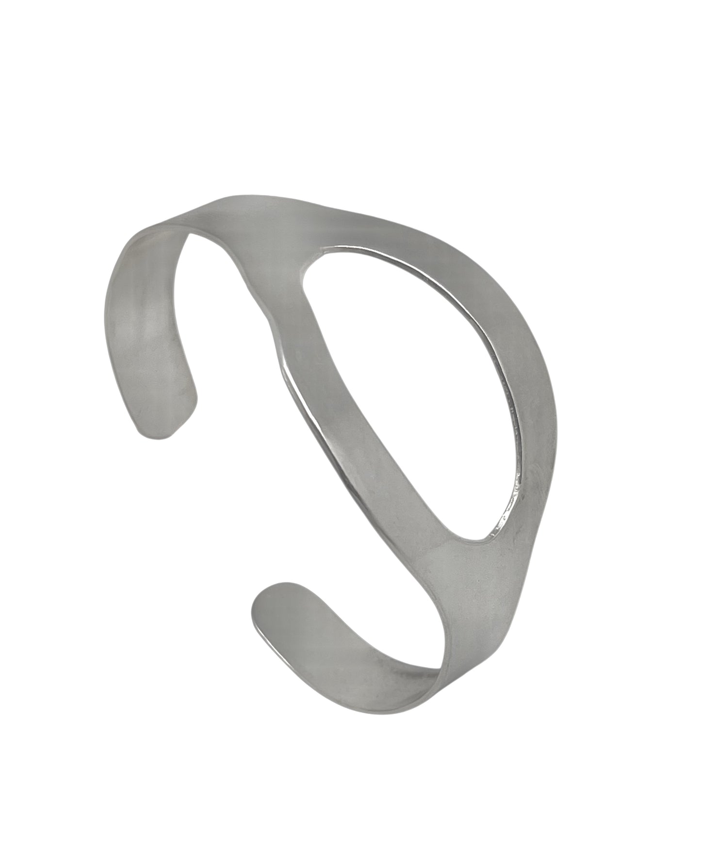 Pulseira "Laguna", punho largo em latão banhado a ouro