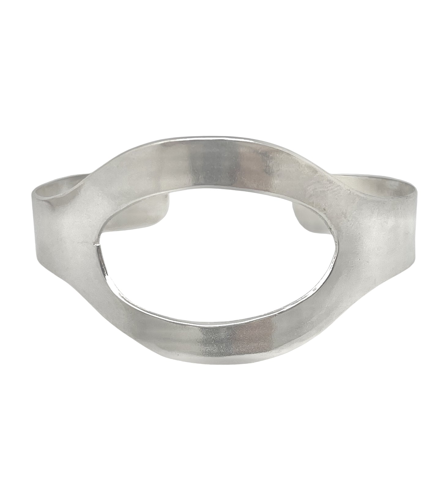 Pulseira "Laguna", punho largo em latão banhado a ouro