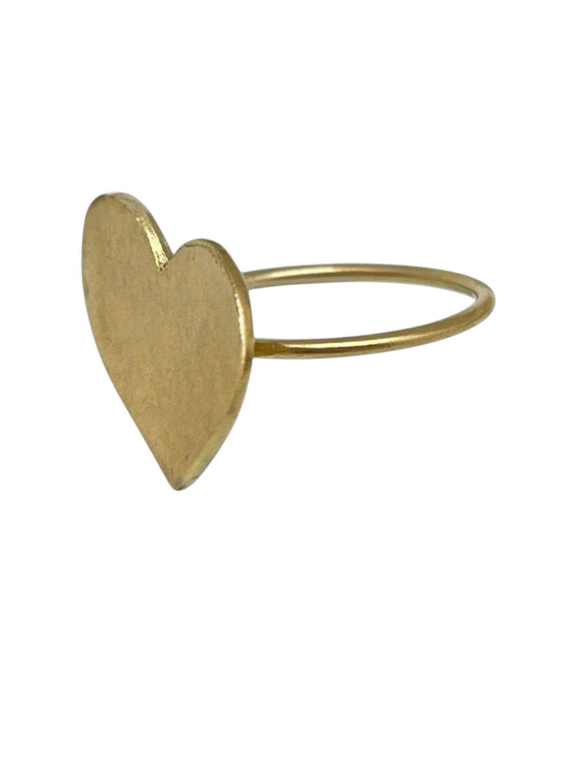 Anillo corazón dorado minimal T-14