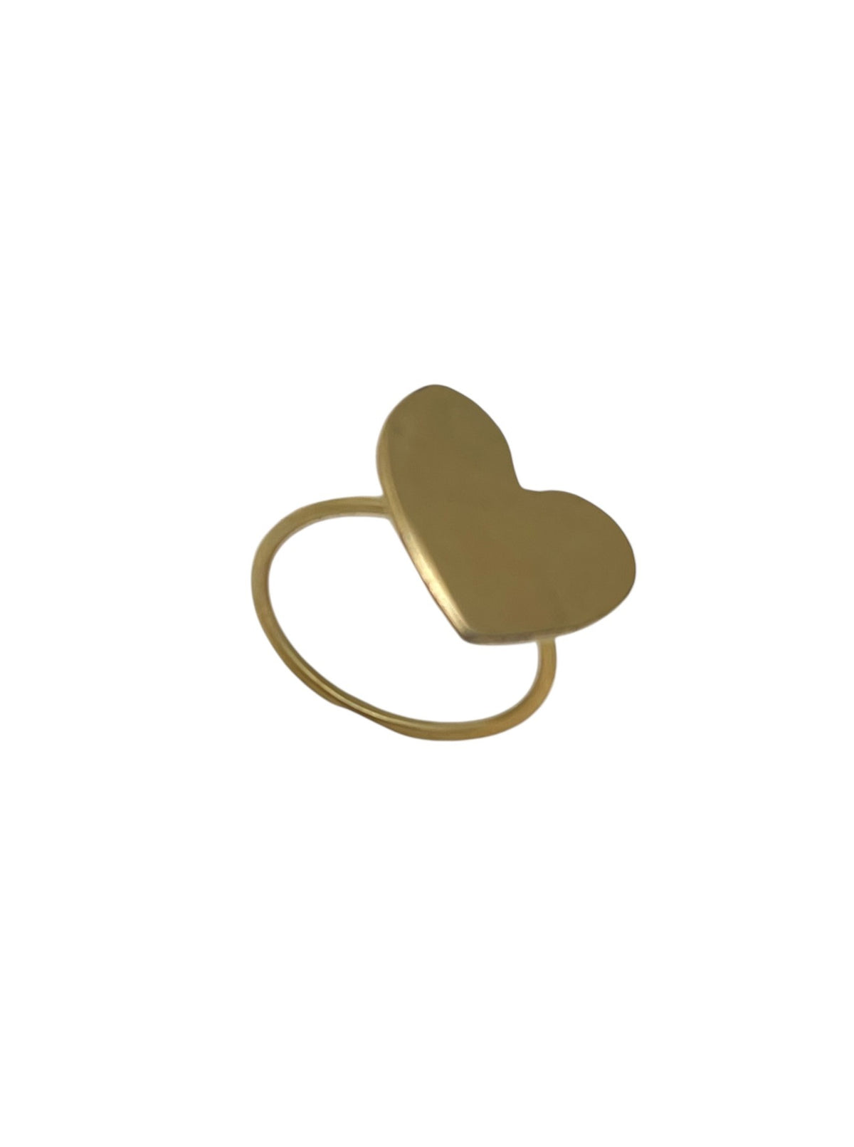 Anillo corazón dorado minimal T-14