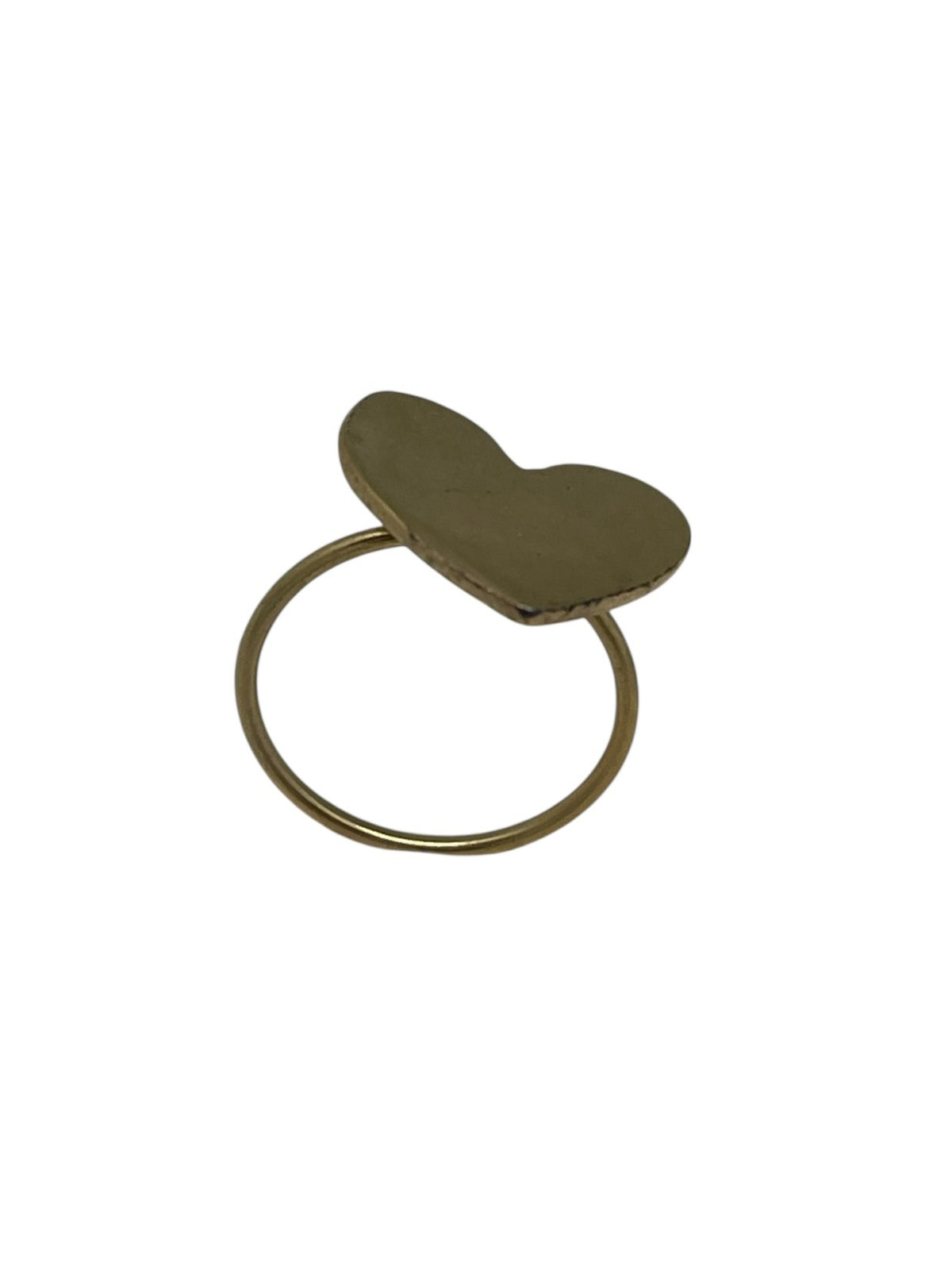 Anillo corazón dorado minimal T-14