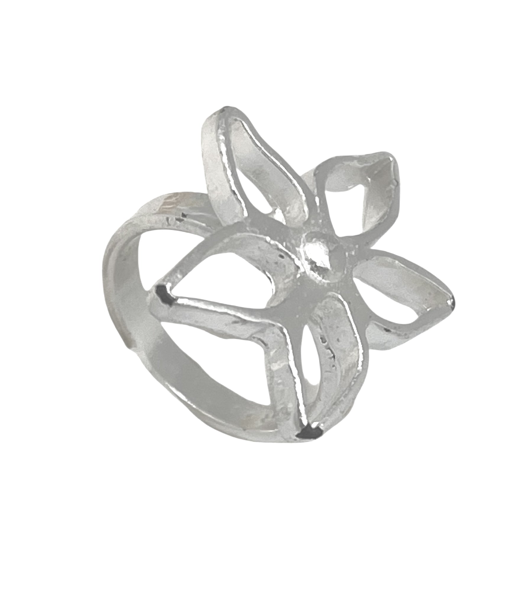 Anillo flor plata de ley chapado latón Gloria Mago diseño exclusivo moda accesorio fabricante