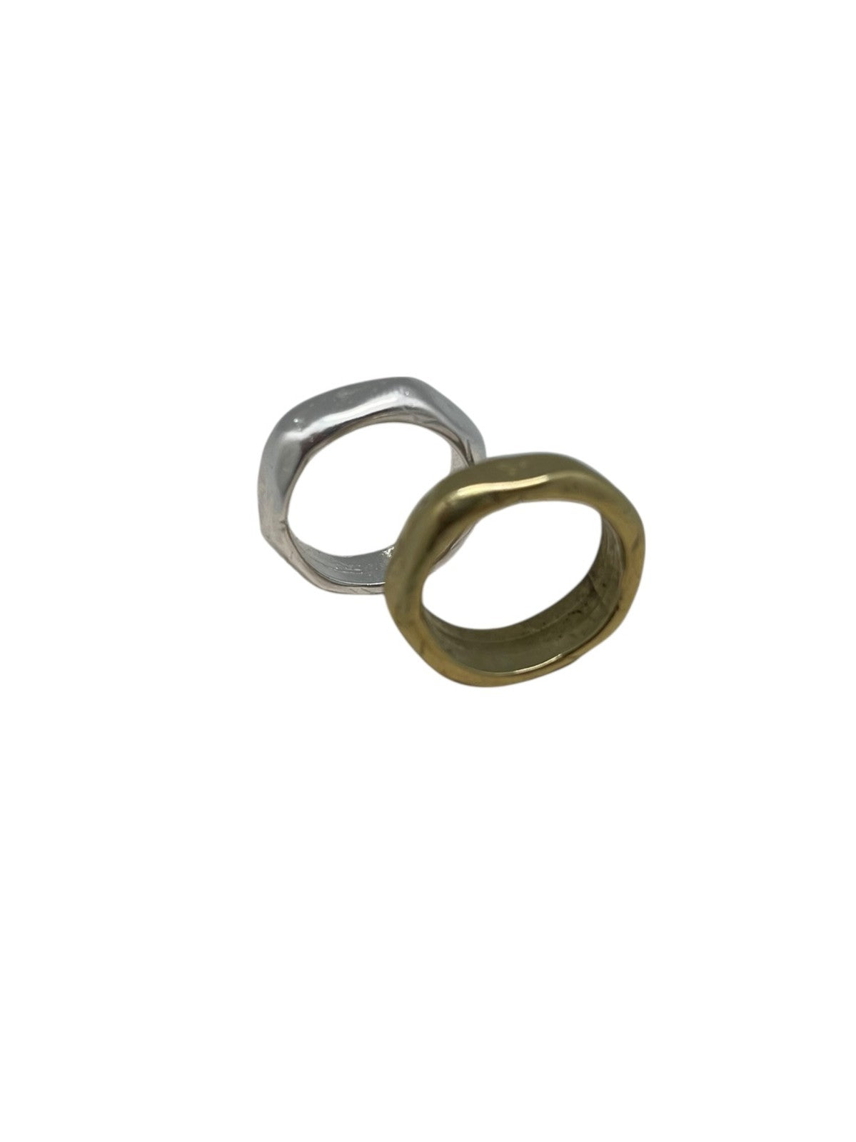 Pack anillos Tuerca mix plata-oro T-13