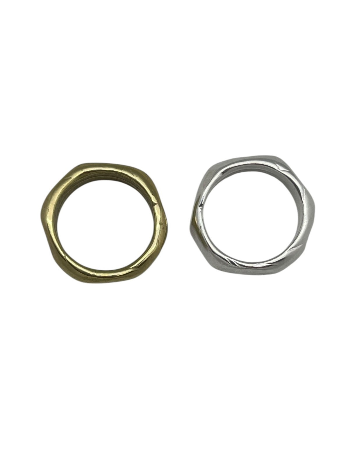 Pack anillos Tuerca mix plata-oro T-13