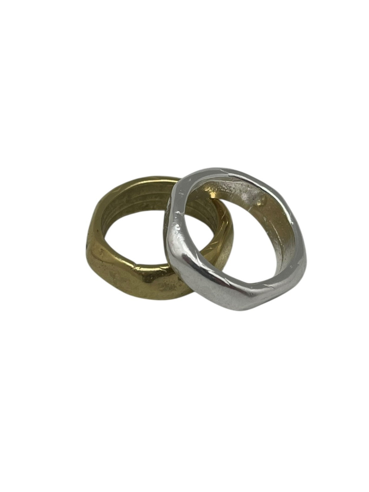 Pack anillos Tuerca mix plata-oro T-13