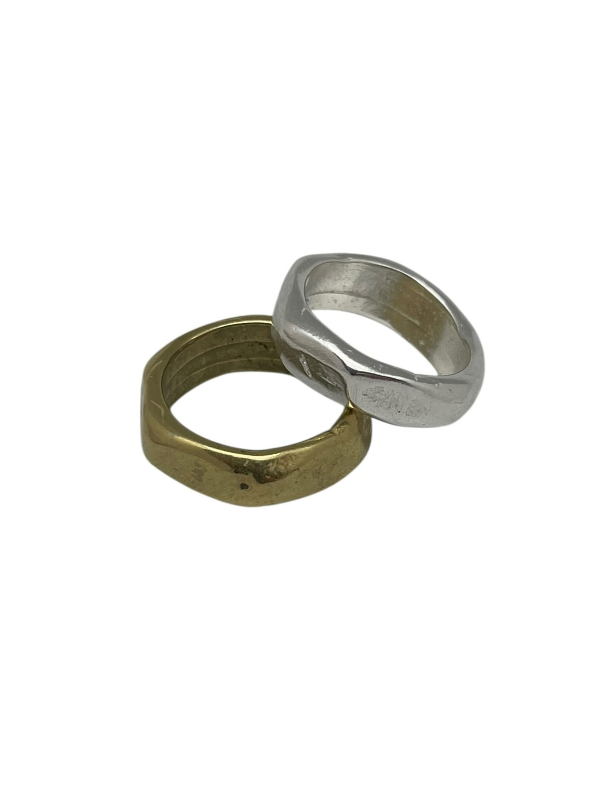 Pack anillos Tuerca mix plata-oro T-13
