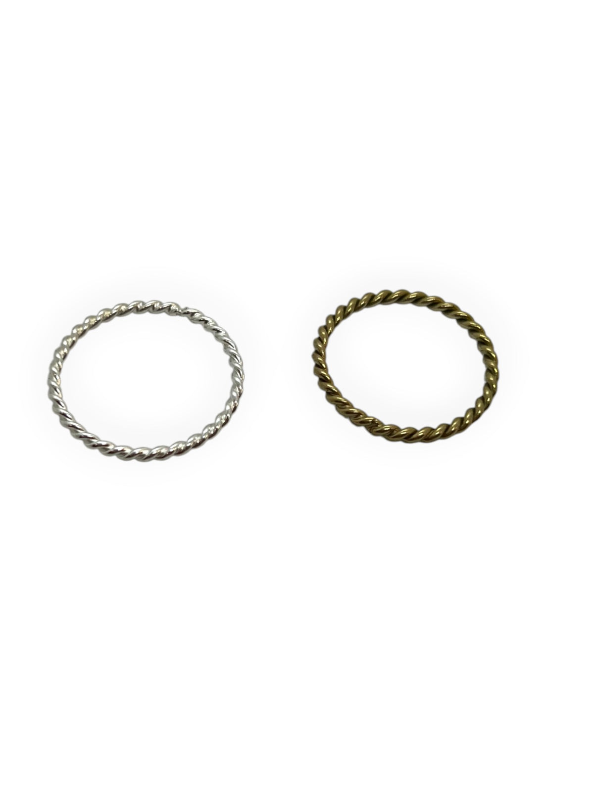 Pack anillos Latón rizado mix plata-oro T-13