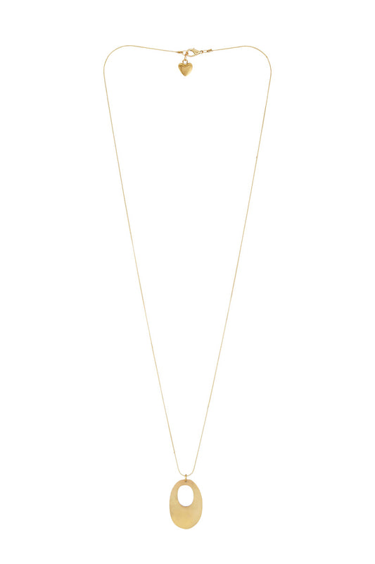 UFO long gold chain necklace 90cm