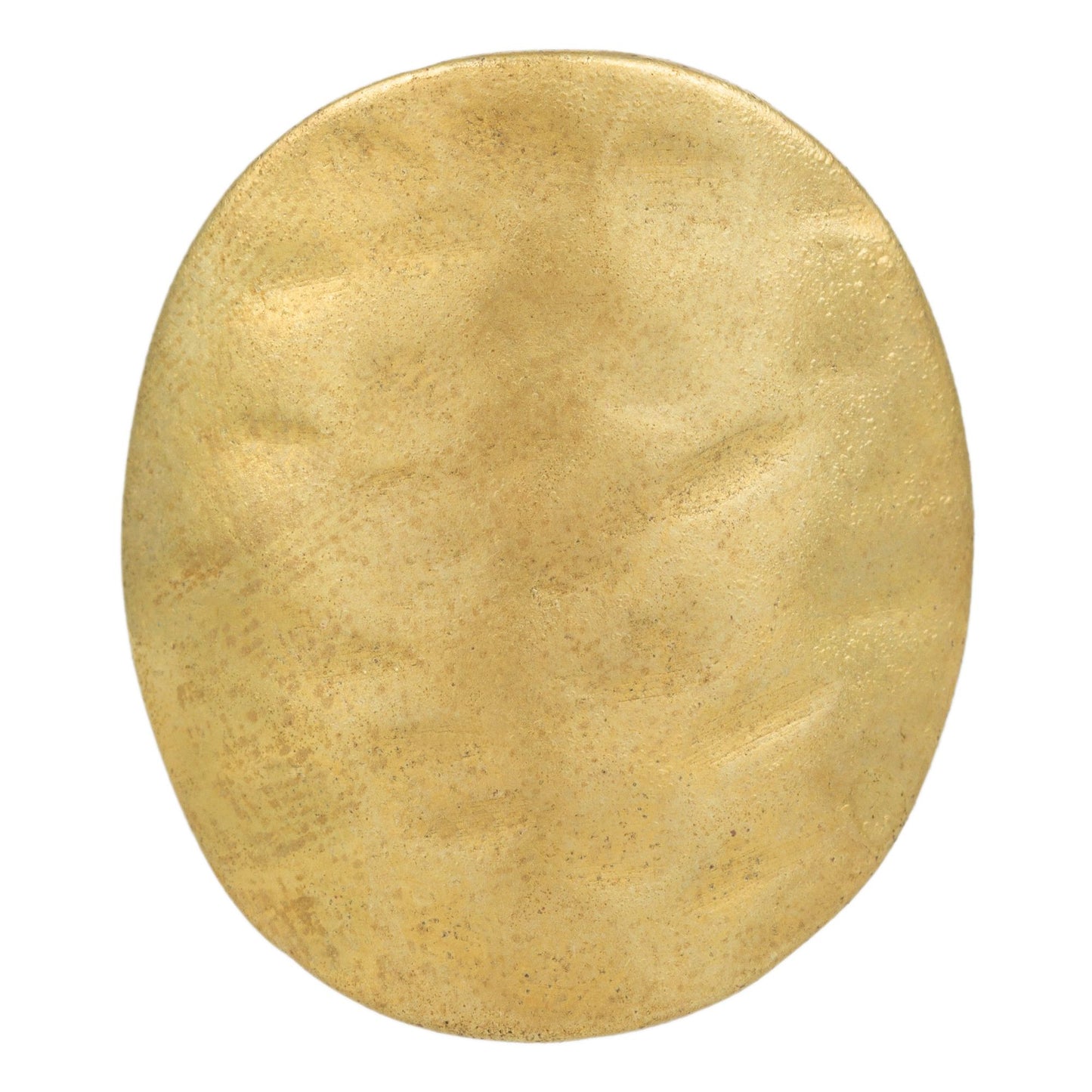 Anillo zamak chapado oval dorado. talla 16