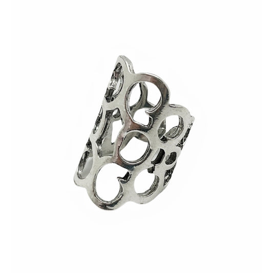 Labyrinth ring in 3.5 silver plated