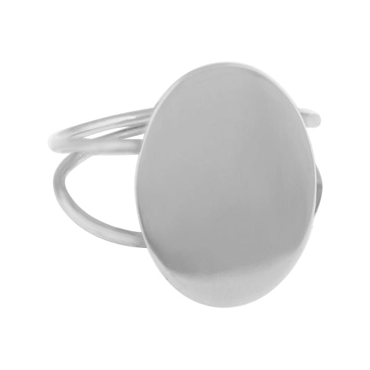 Anel de prata com design Gio "Plata Única" em prata esterlina
