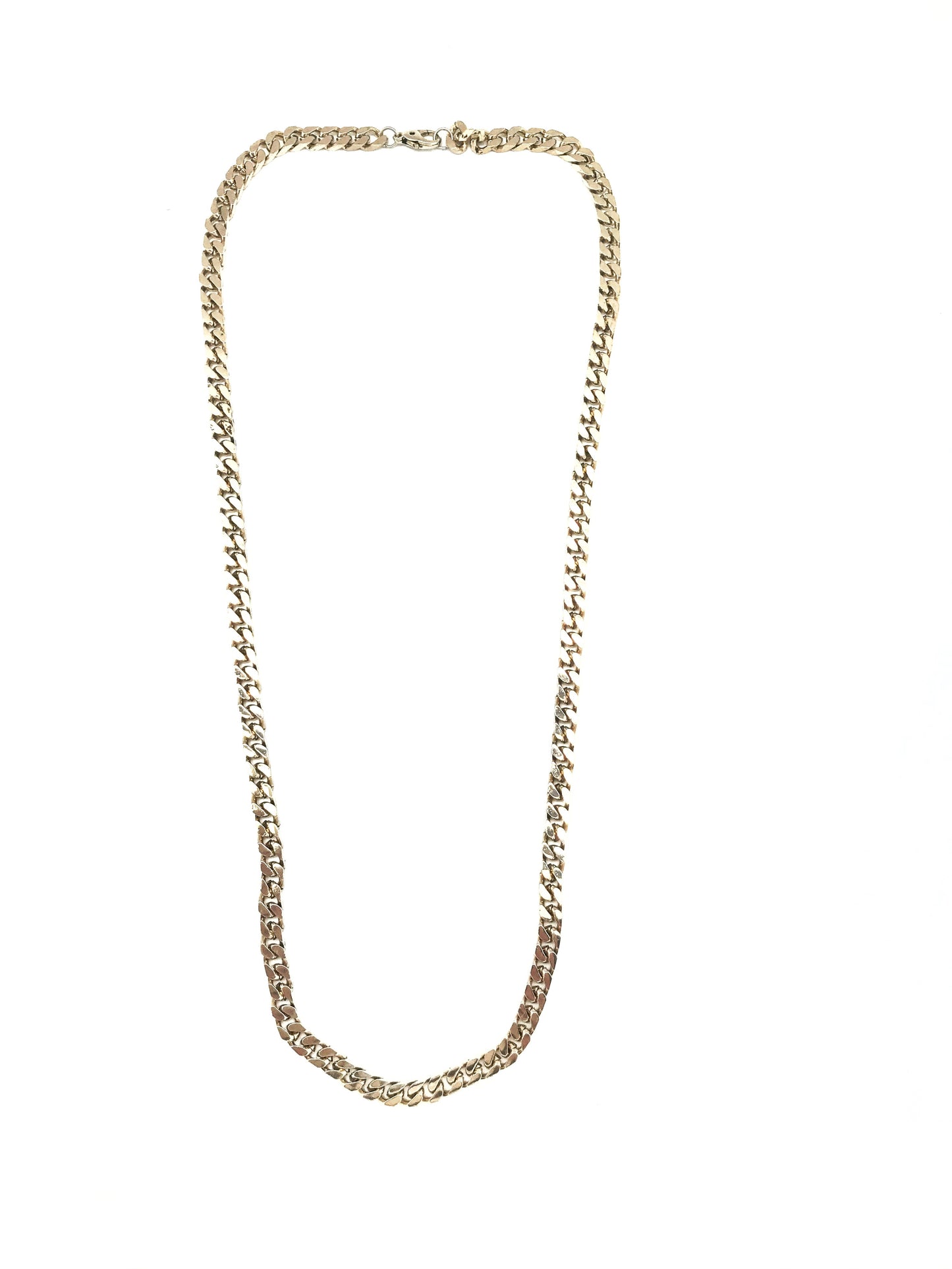 Collar cadena dorado diamantada latón chapado 60cm