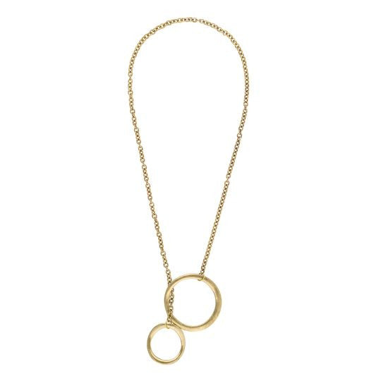 Gold chain necklace Linked positionable 70cm