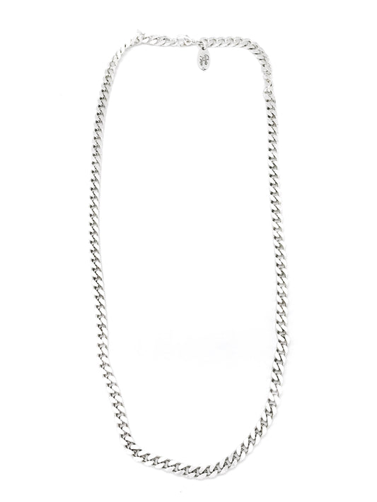 Collar cadena plata diamantada latón chapado 50cm
