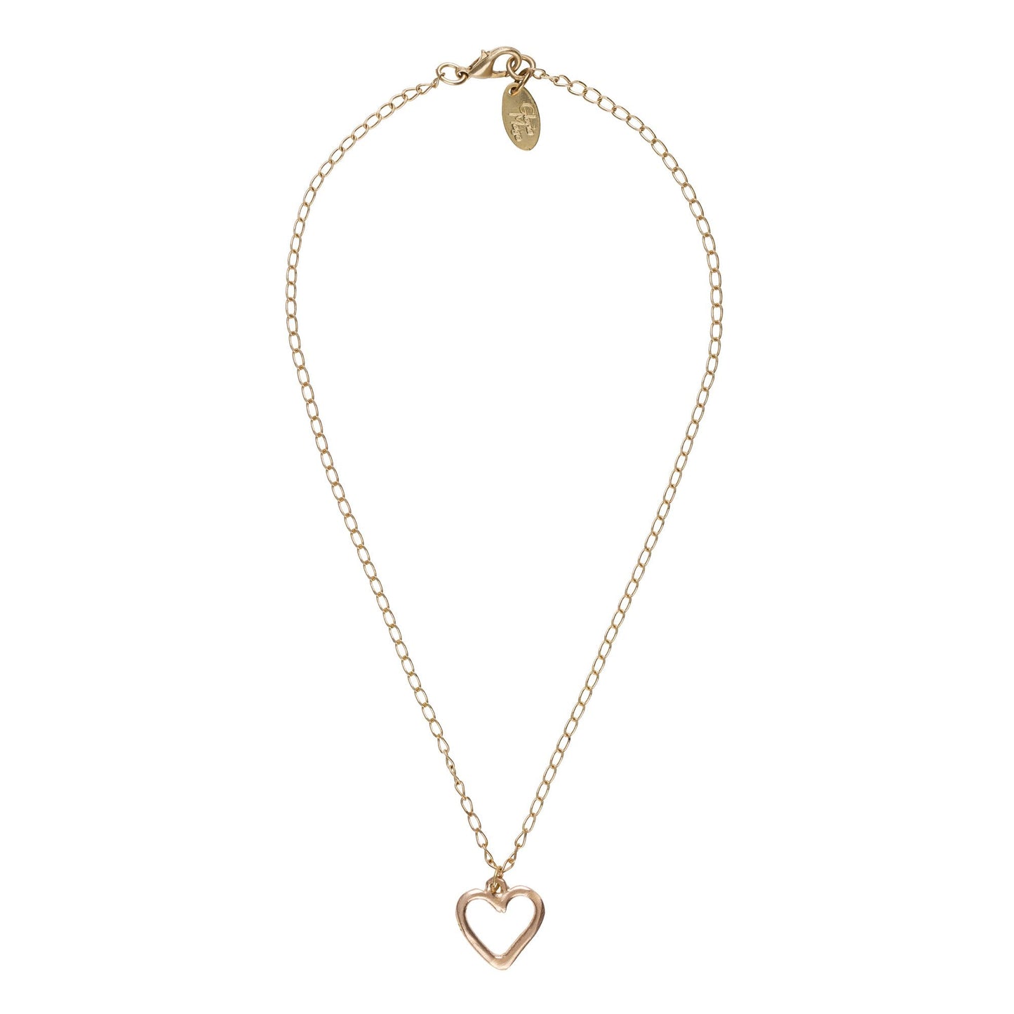 Golden heart pendant chain choker Heart