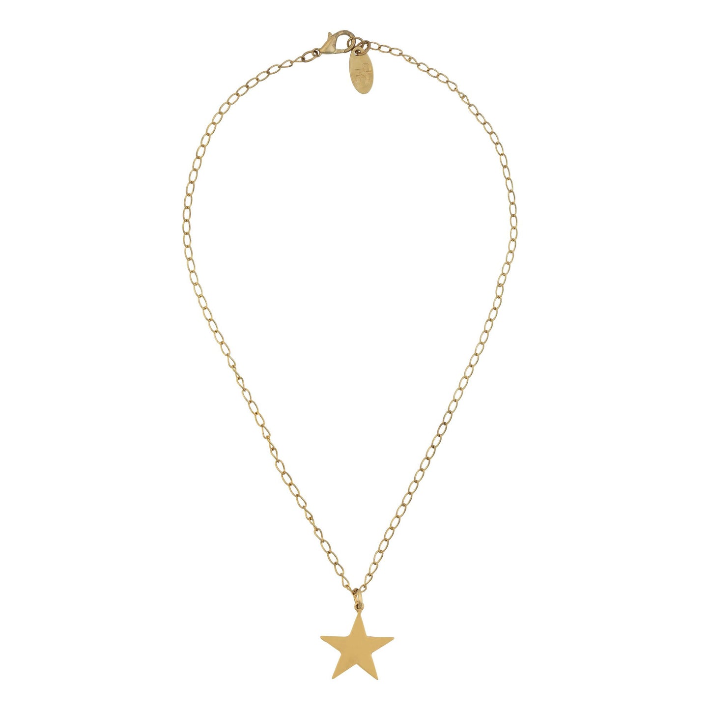 Gargantilla cadena dorado colgante estrella 40cm