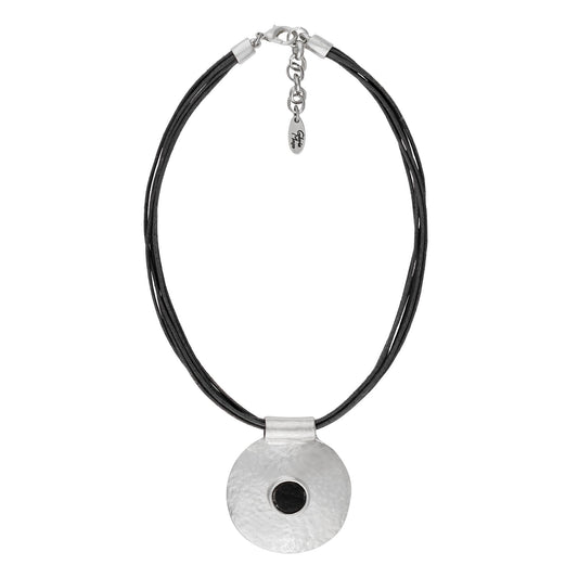 Black plated silver choker necklace "Miplata"