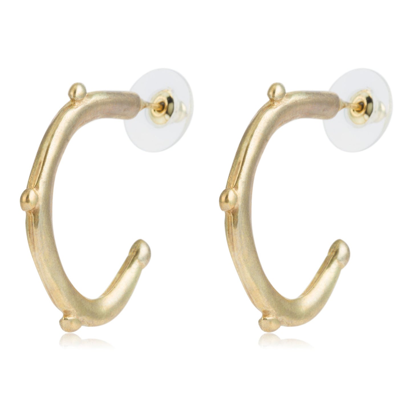 Golden hoop earring with tassels