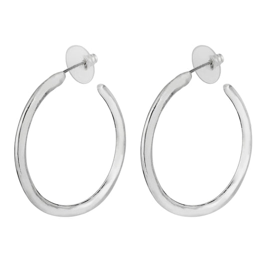 Silver plated hoop earring silver creole hoop