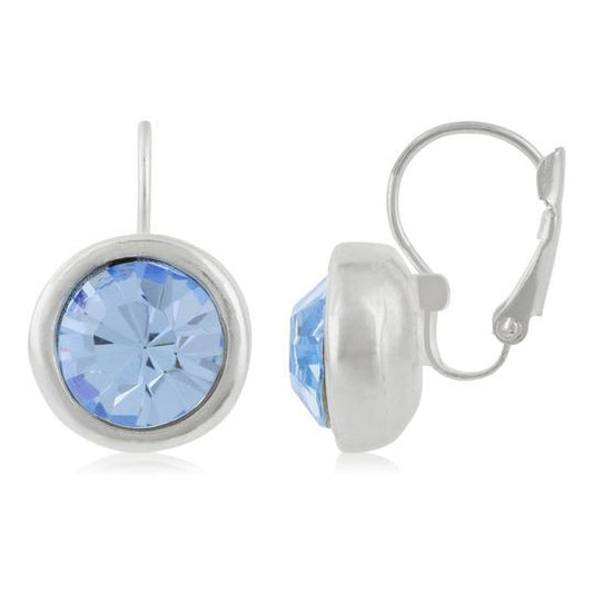 Sleepy blue Swarovski crystal earring